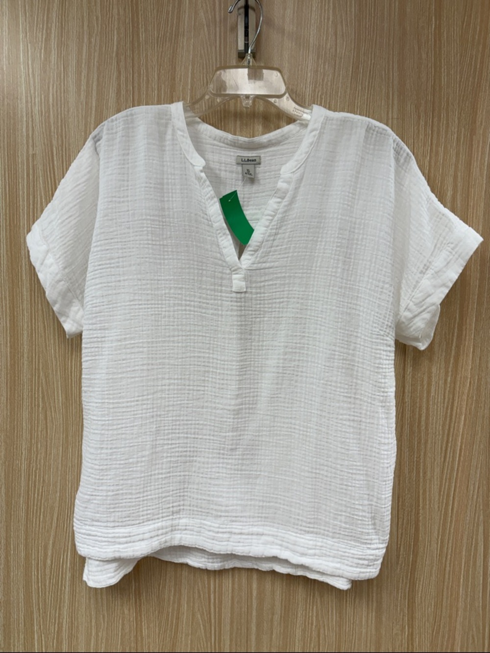 L. L. Bean White Gauze Top Size XL